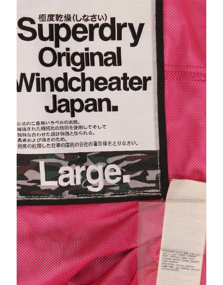 Jachetă Windbreaker cu glugă Superdry pentru femei UK 16 Large Black