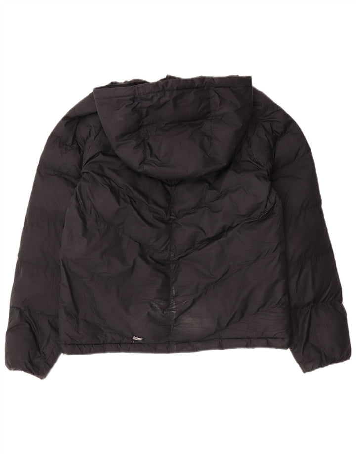 Jachetă căptușită cu glugă Nike pentru băieți 12-13 ani, mare, negru, poliester