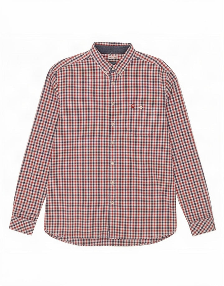 Cămașă pentru bărbați Joules Classic Fit, mare, roșu, din bumbac