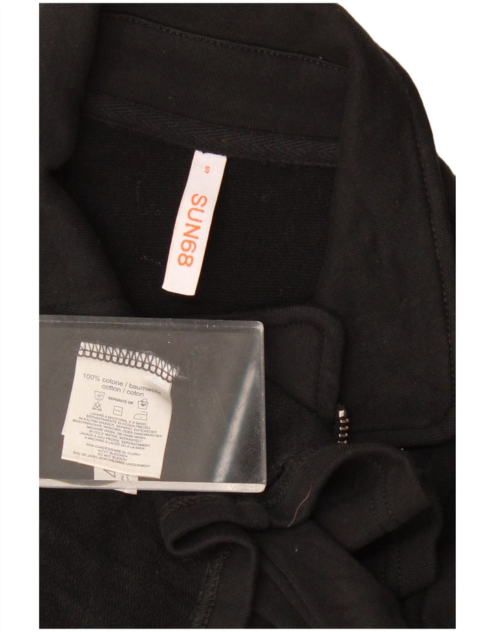 SUN68 Pulover cardigan pentru femei UK 10 Bumbac negru mic