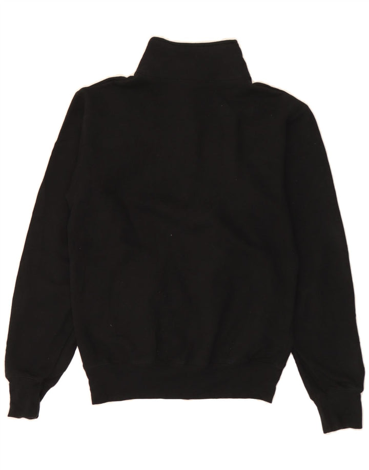 CHAMPION Mens Slim Zip Neck Sweatshirt Jumper XS Black Vintage Champion and Second-Hand Champion from Messina Hembry 