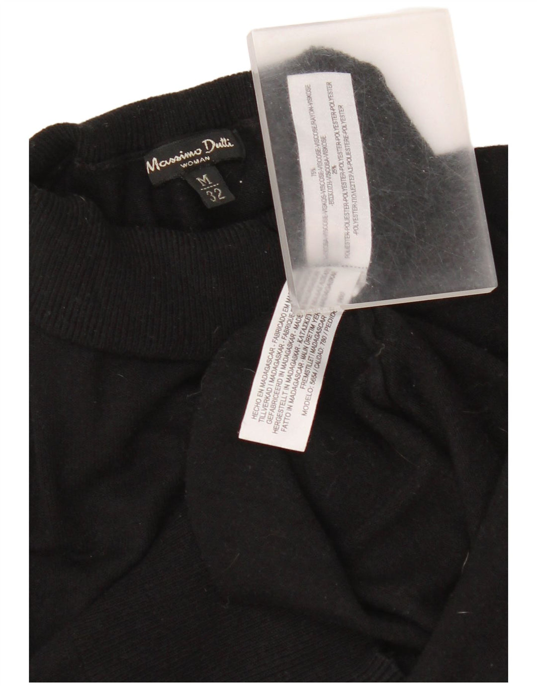 Pulover pentru femei Massimo Dutti cu gât rulat, negru mediu, UK 12
