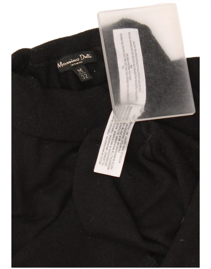 Pulover pentru femei Massimo Dutti cu gât rulat, negru mediu, UK 12