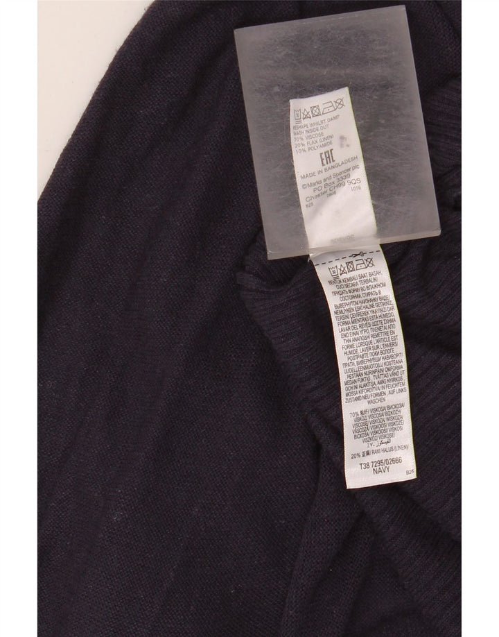 MARKS & SPENCER Pulover cardigan cu paragate pentru femei UK 10 Mic bleumarin