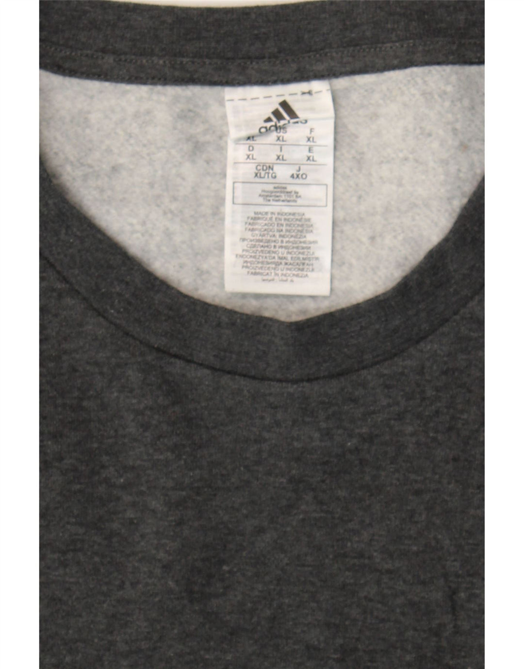 ADIDAS Mens Sweatshirt Jumper XL Grey Cotton Vintage Adidas and Second-Hand Adidas from Messina Hembry 