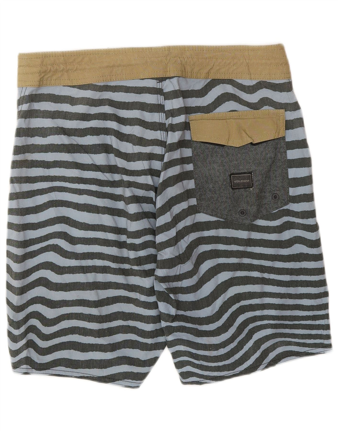 Pantaloni scurți de înot pentru bărbați Volcom, cu dungi mici, gri