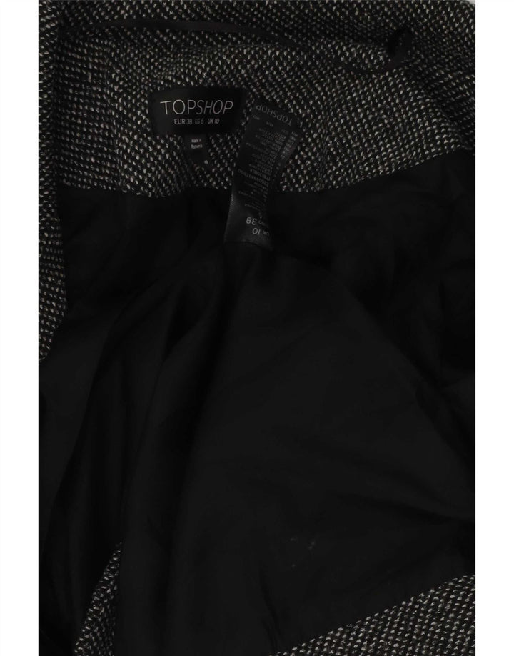 Topshop Jachetă pentru femei cu mâneci 3/4 deschise, UK 10, poliester, gri mic