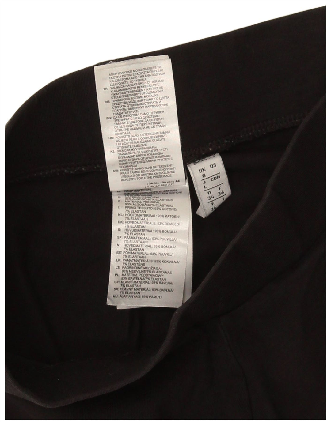 Leggings pentru femei Adidas UK 8 Small Black Bumbac