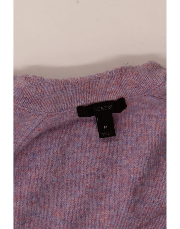 J. CREW Pulover cu decolteu rotund pentru femei UK 14 Mov mediu