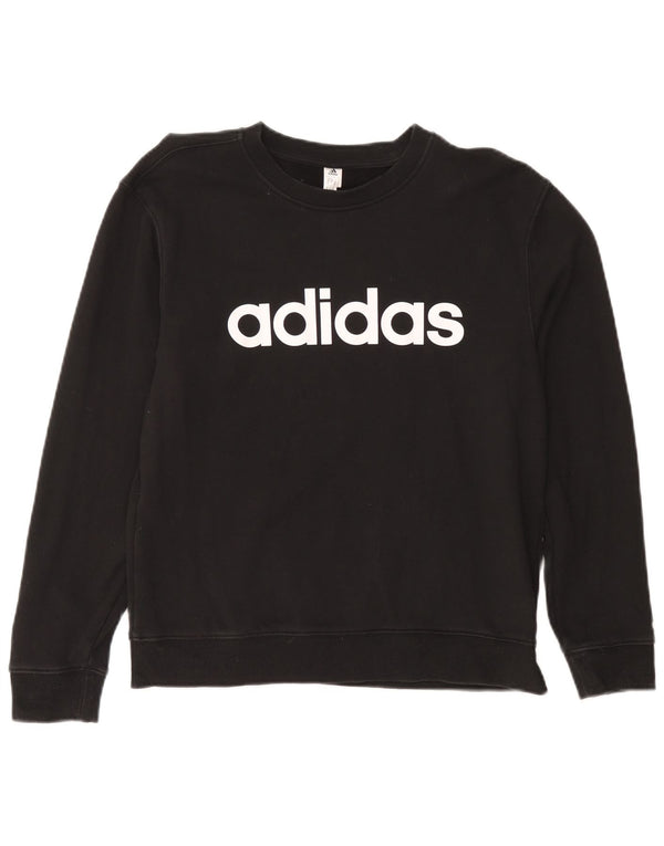 Pulover pentru damă Adidas Graphic Graphic Pulover UK 4/6 XS Bumbac negru