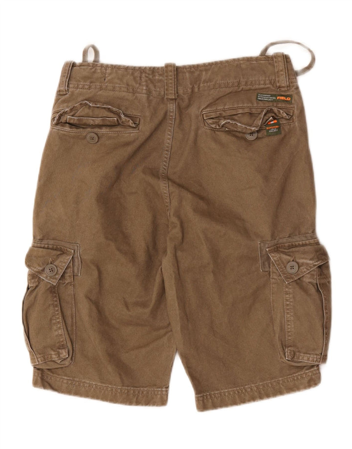 Pantaloni scurti cargo Superdry pentru bărbați W29, bumbac maro mici