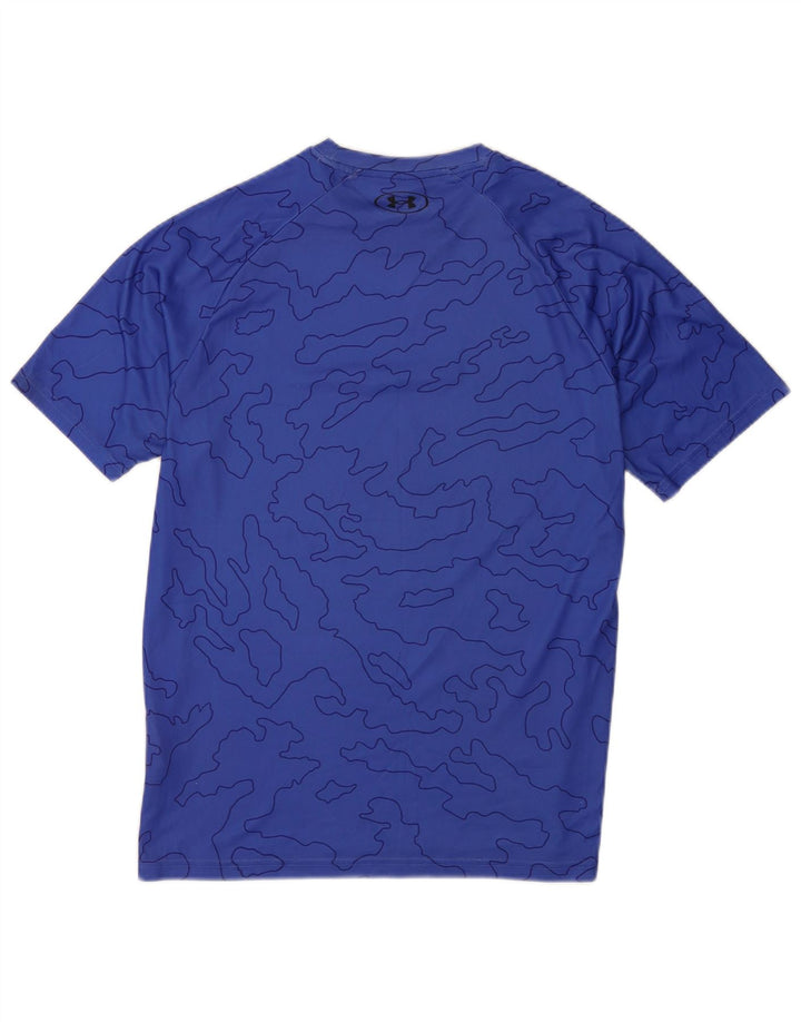 Tricou Under Armour pentru bărbați Loose Fit Top Medium Blue Geometric Poliester