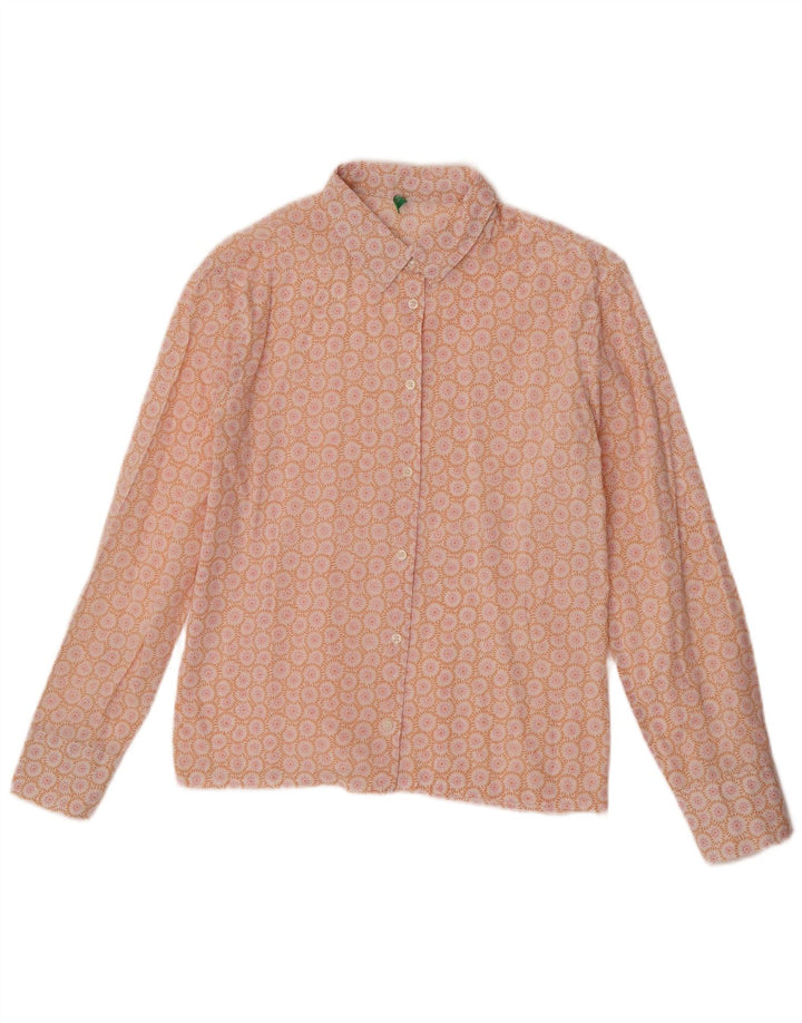 Cămașă Benetton pentru femei UK 12 Medium Orange Floral