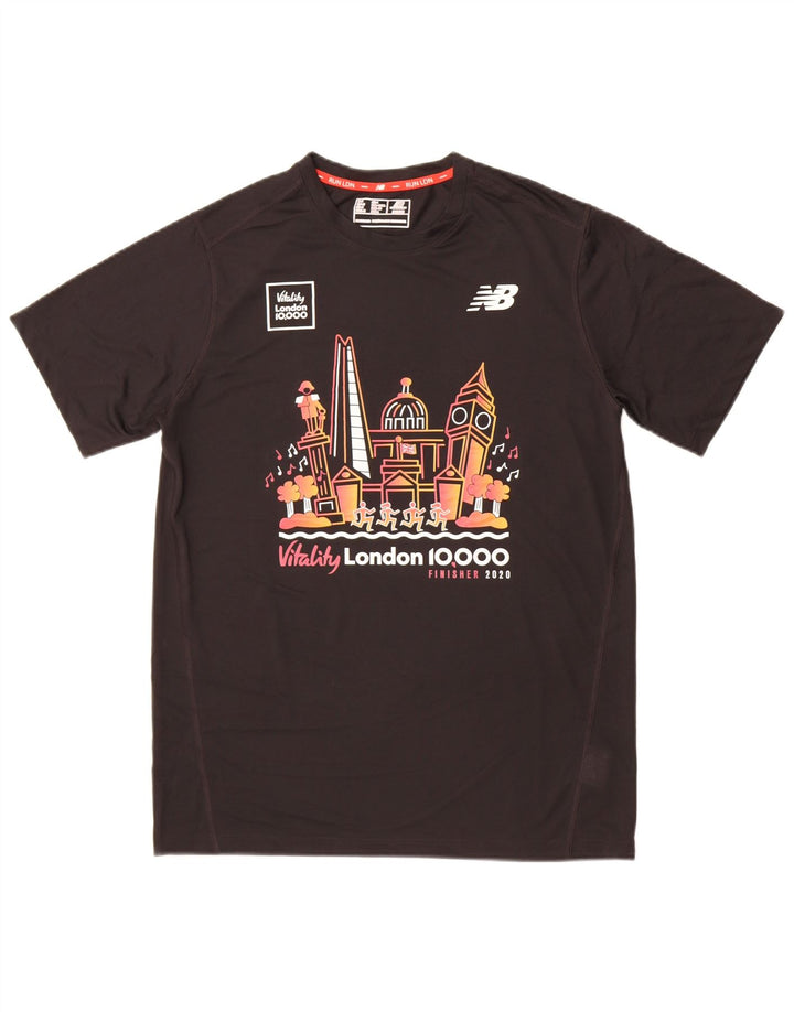 Tricou grafic pentru bărbați New Balance Top Mediu Negru Poliester