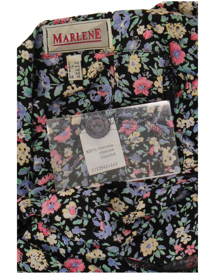Salopetă pentru femei VINTAGE UK 16 mare, multicoloră, florală, viscoză