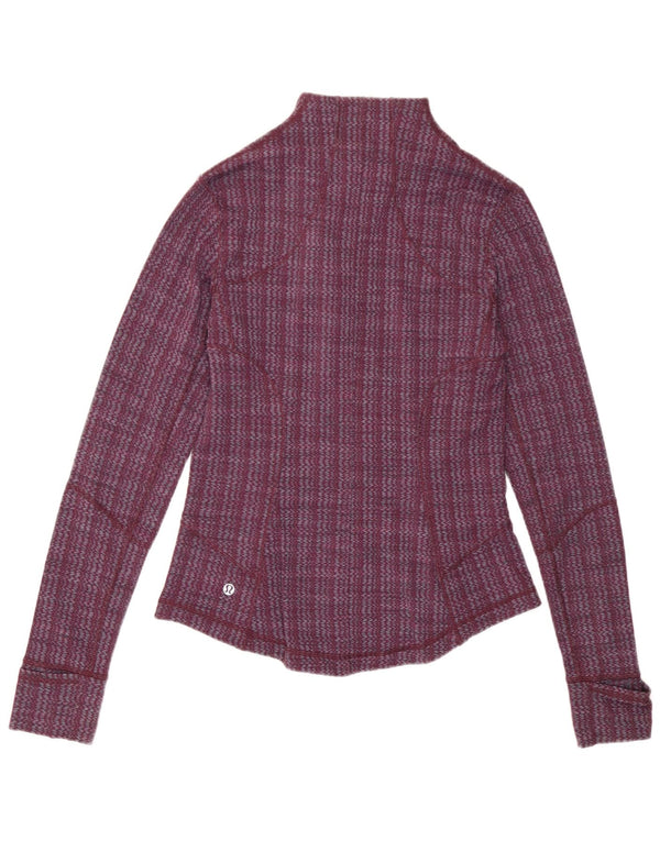 Jachetă de trening pentru femei Lululemon UK 12 Medium Burgundy Chevron