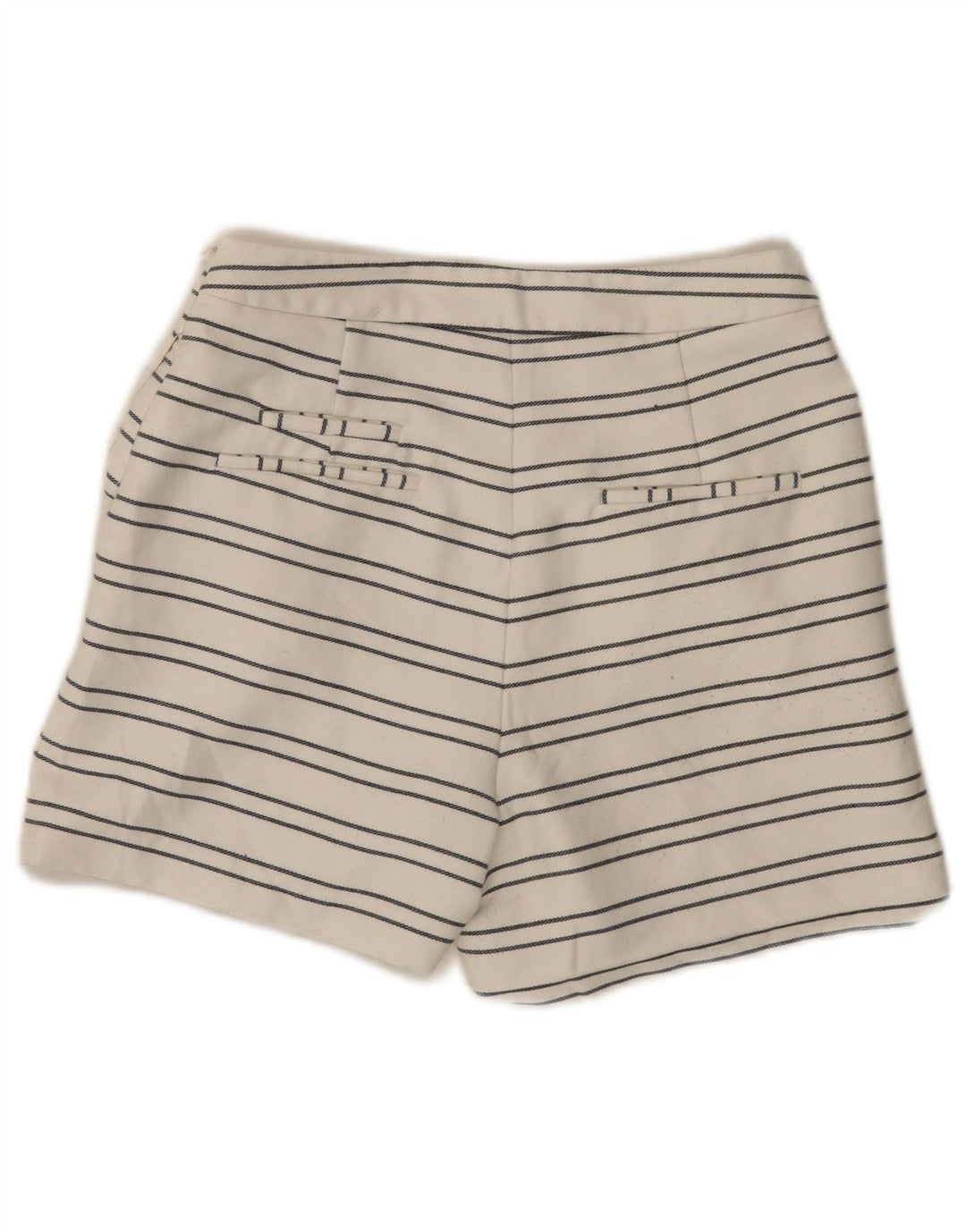 Pantaloni scurți chino cu talie înaltă Zara, pentru femei, mici W26, poliester cu dungi albe