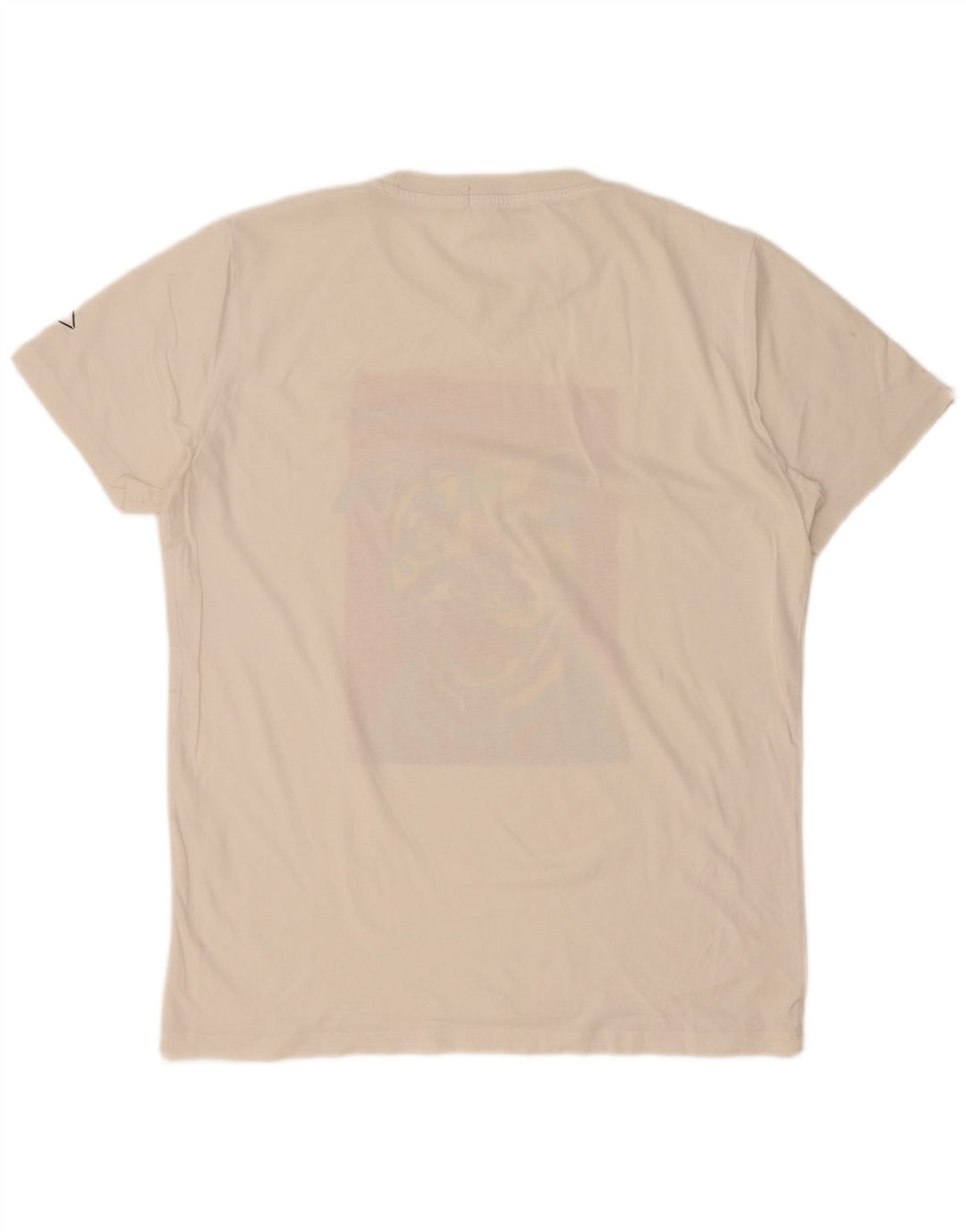 Tricou grafic pentru bărbați Replay Top Mediu Alb