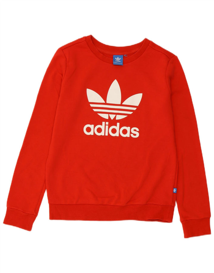 Pulover cu grafic pentru femei Adidas UK 8 Small Red