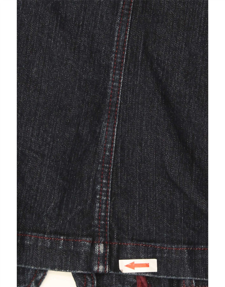 Jachetă pentru femei Trussardi Jeans din denim cu 3 nasturi IT 46 Mare bleumarin