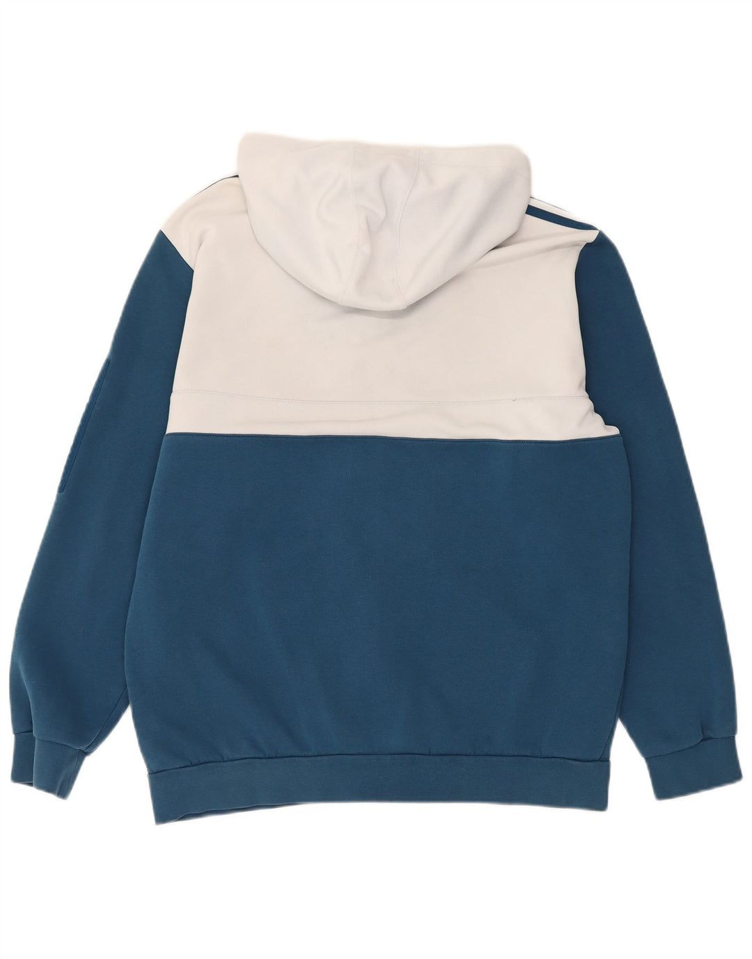 Pulover cu capota cu fermoar Adidas pentru bărbați, mare, albastru, poliester