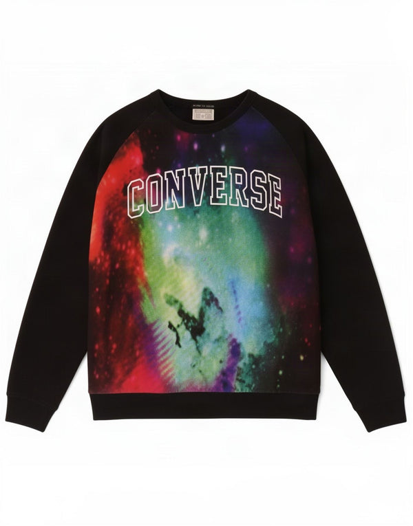Converse Pulover grafic pentru femei 2XL bumbac negru