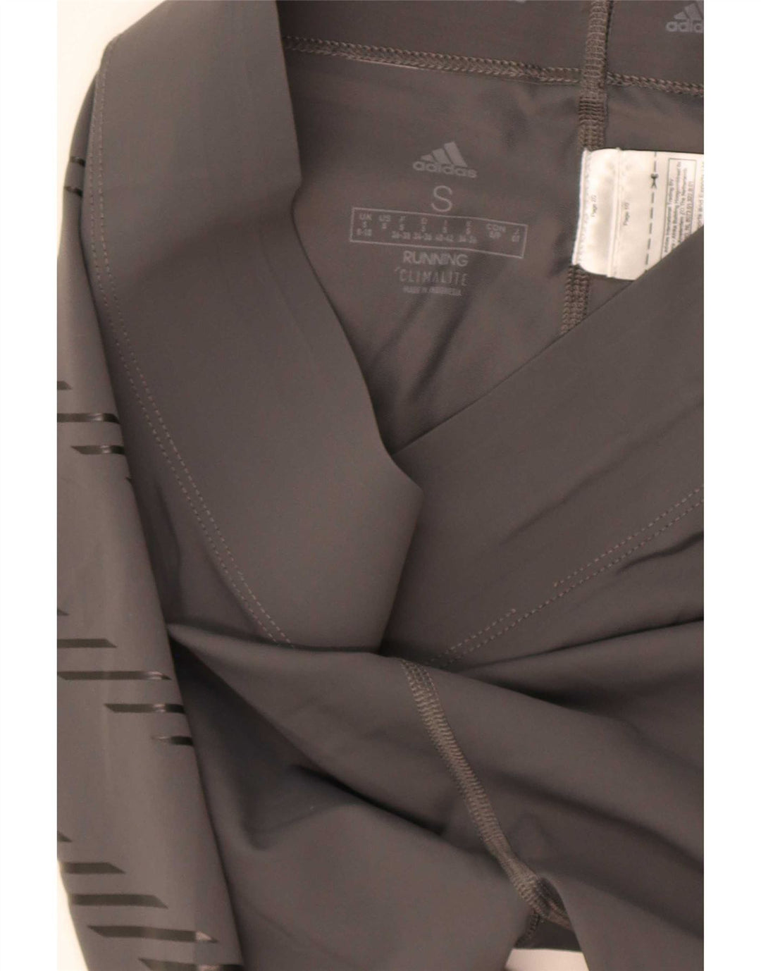 Leggings Climalite Adidas pentru femei UK 8/10 Poliamidă cu dungi mici, gri