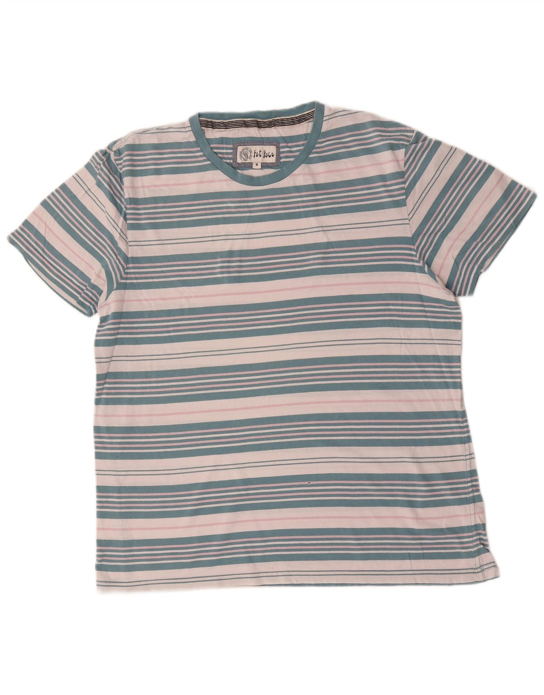 Fat Face Bărbați Tricou Top Mediu Albastru, Bumbac cu dungi