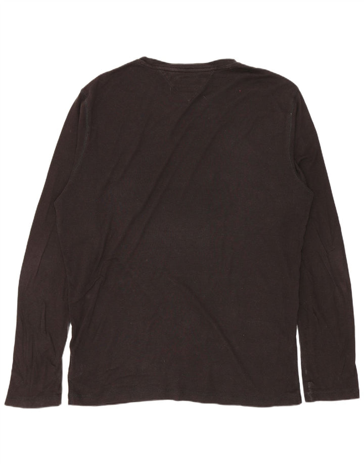 TOMMY HILFIGER Top pentru bărbați cu mânecă lungă 2XL bumbac negru