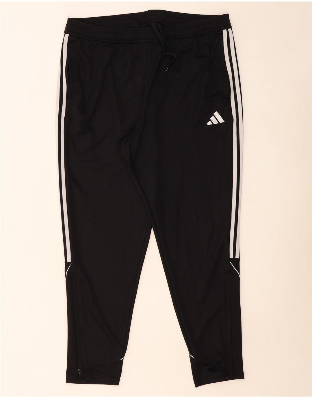 Pantaloni de trening ADIDAS pentru bărbați, cu formă regulată, poliester negru 2XL