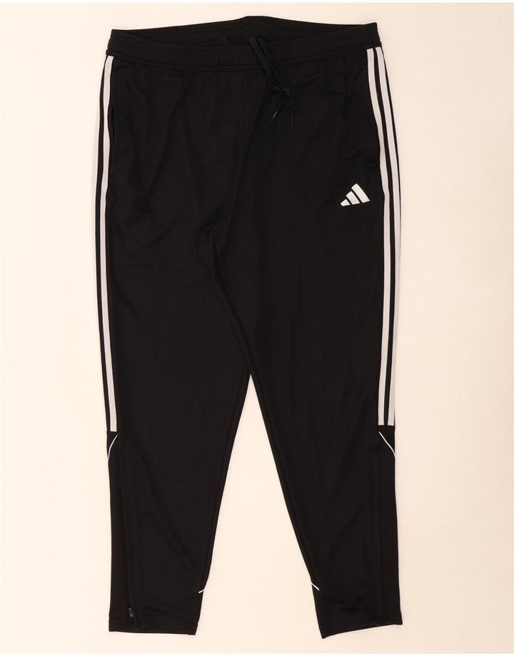 Pantaloni de trening ADIDAS pentru bărbați, cu formă regulată, poliester negru 2XL