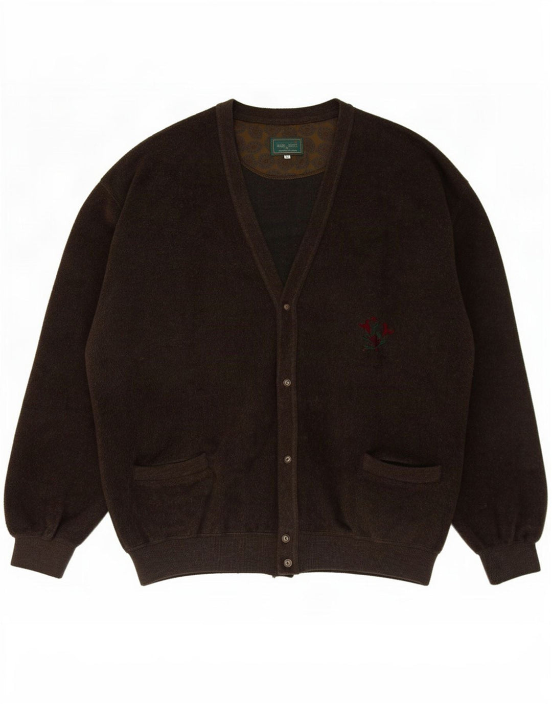 Pulover cardigan pentru bărbați Webb&Scott XL Lână virgină maro
