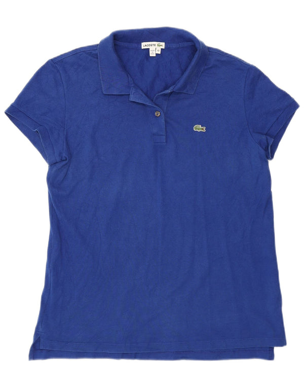 Tricou polo Lacoste pentru femei Mărimea 42 Bumbac albastru mare