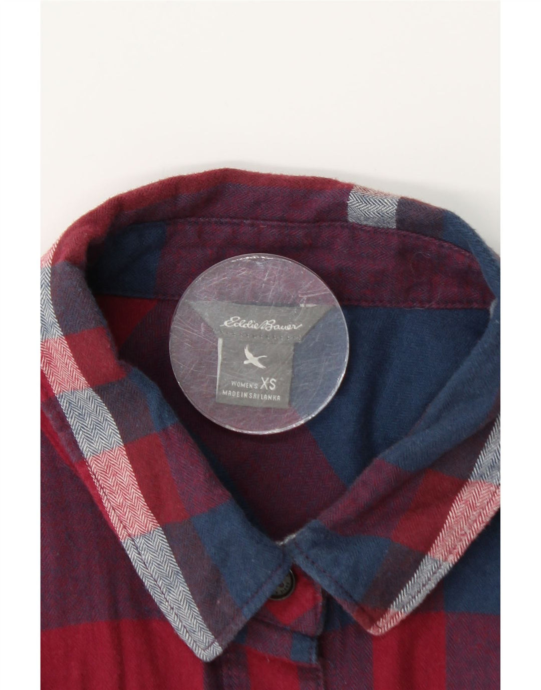 Cămașă de flanel supradimensionată pentru femei EDDIE BAUER UK 6 XS în carouri multicolore