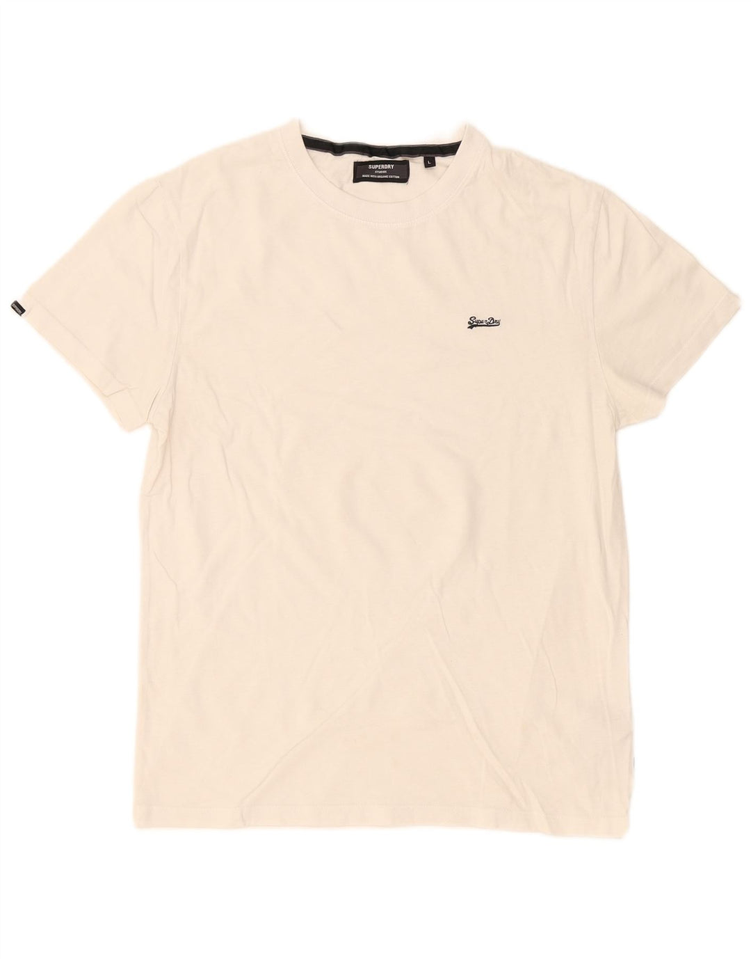 Tricou Superdry pentru bărbați Top mare din bumbac alb