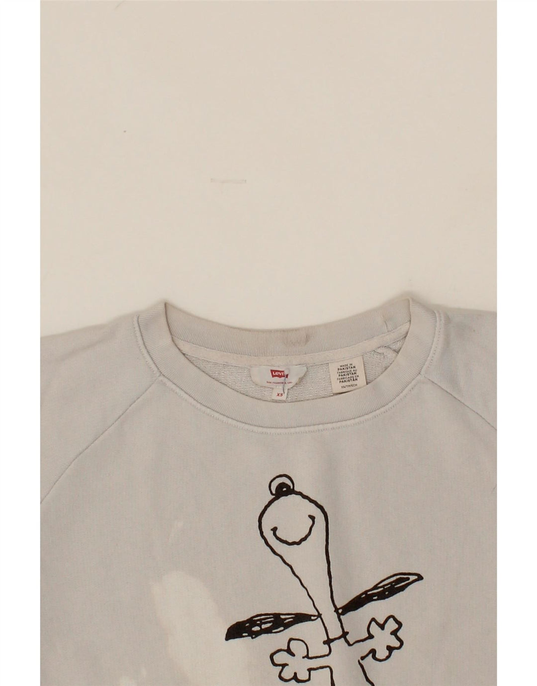 LEVI'S Mens Graphic Sweatshirt Jumper XS Grey Cotton Vintage Levi's and Second-Hand Levi's from Messina Hembry 