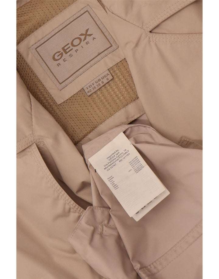 Trench Respira pentru femei Geox UK 8 Mic Bej Poliester