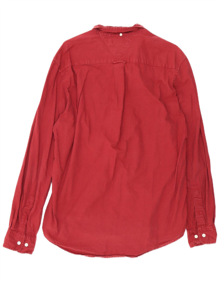 TOMMY HILFIGER Cămașă Bărbați Mare Bumbac Burgundy