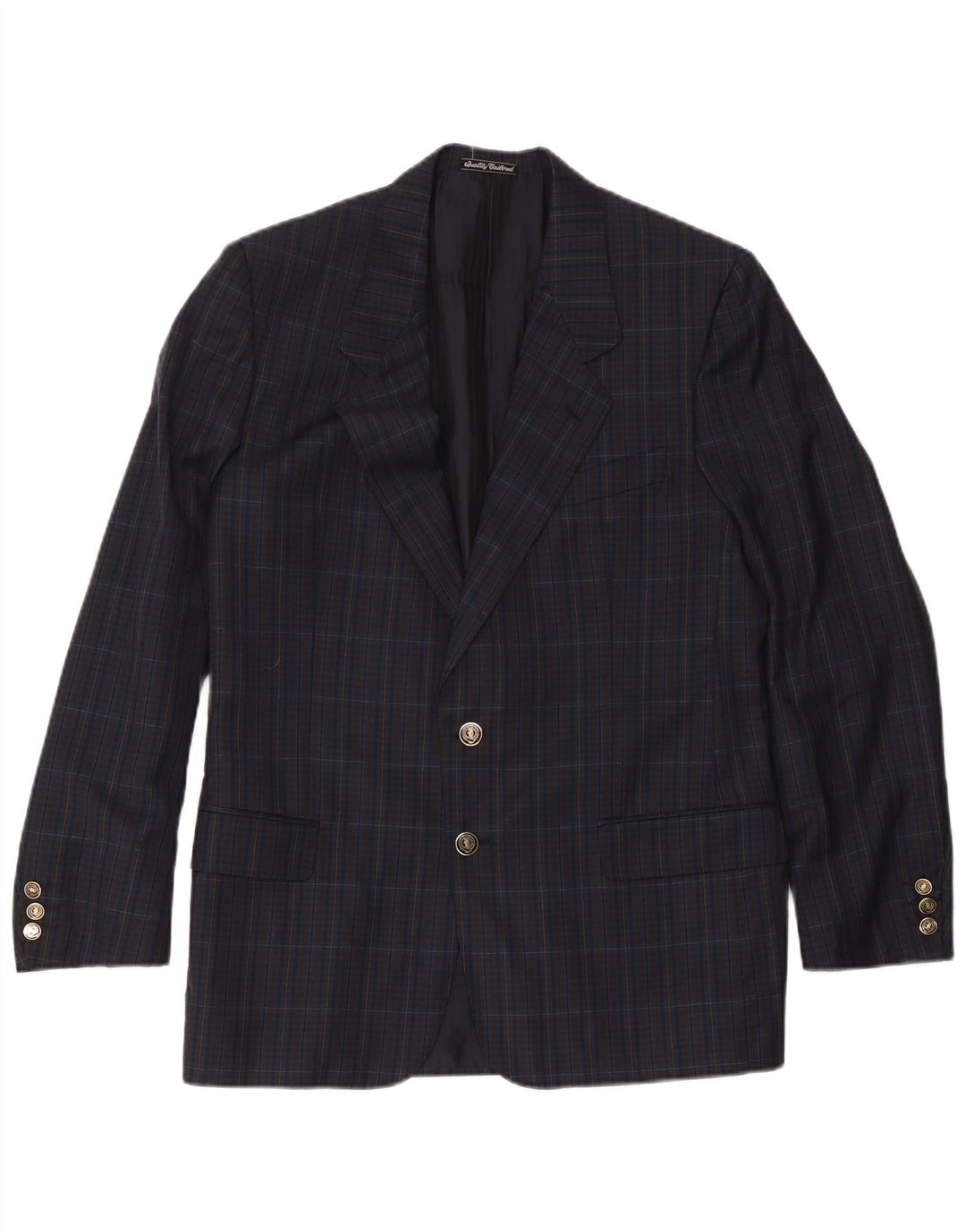 Jachetă Sidi pentru bărbați cu 2 nasturi, UK 38 Medium, bleumarin, carouri