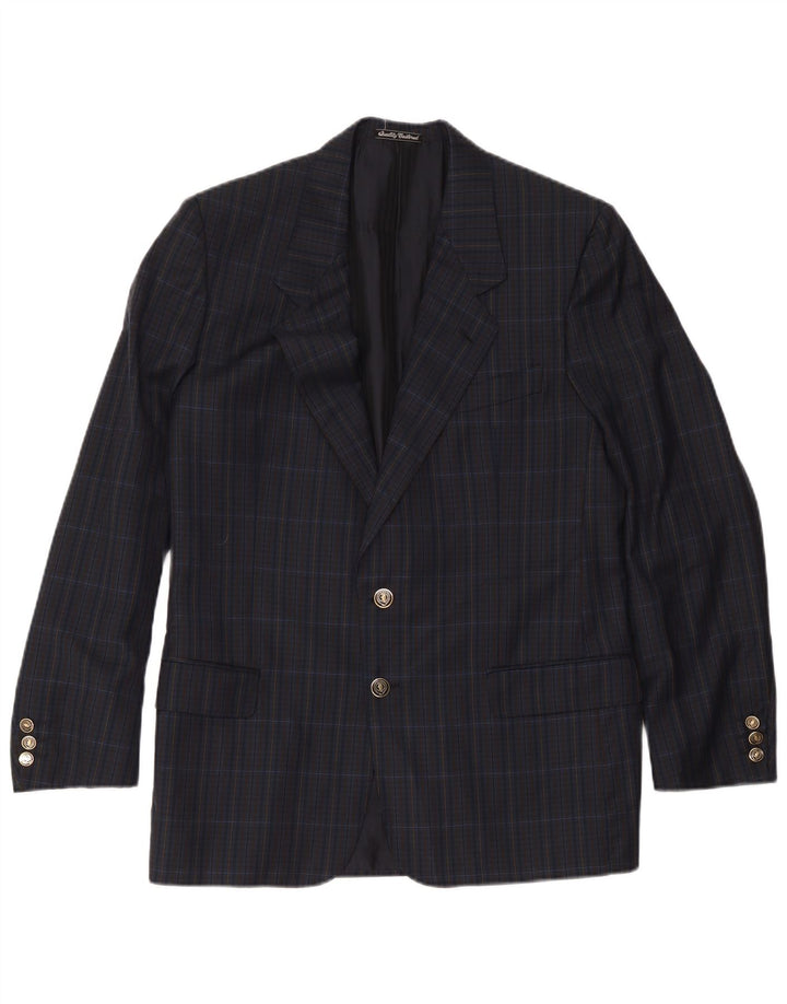 Jachetă Sidi pentru bărbați cu 2 nasturi, UK 38 Medium, bleumarin, carouri