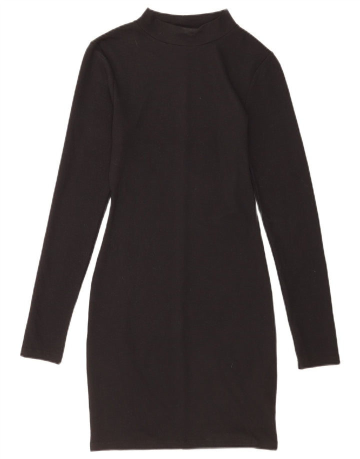 Rochie teacă cu mânecă lungă pentru femei Zara UK 8 Poliester negru mic