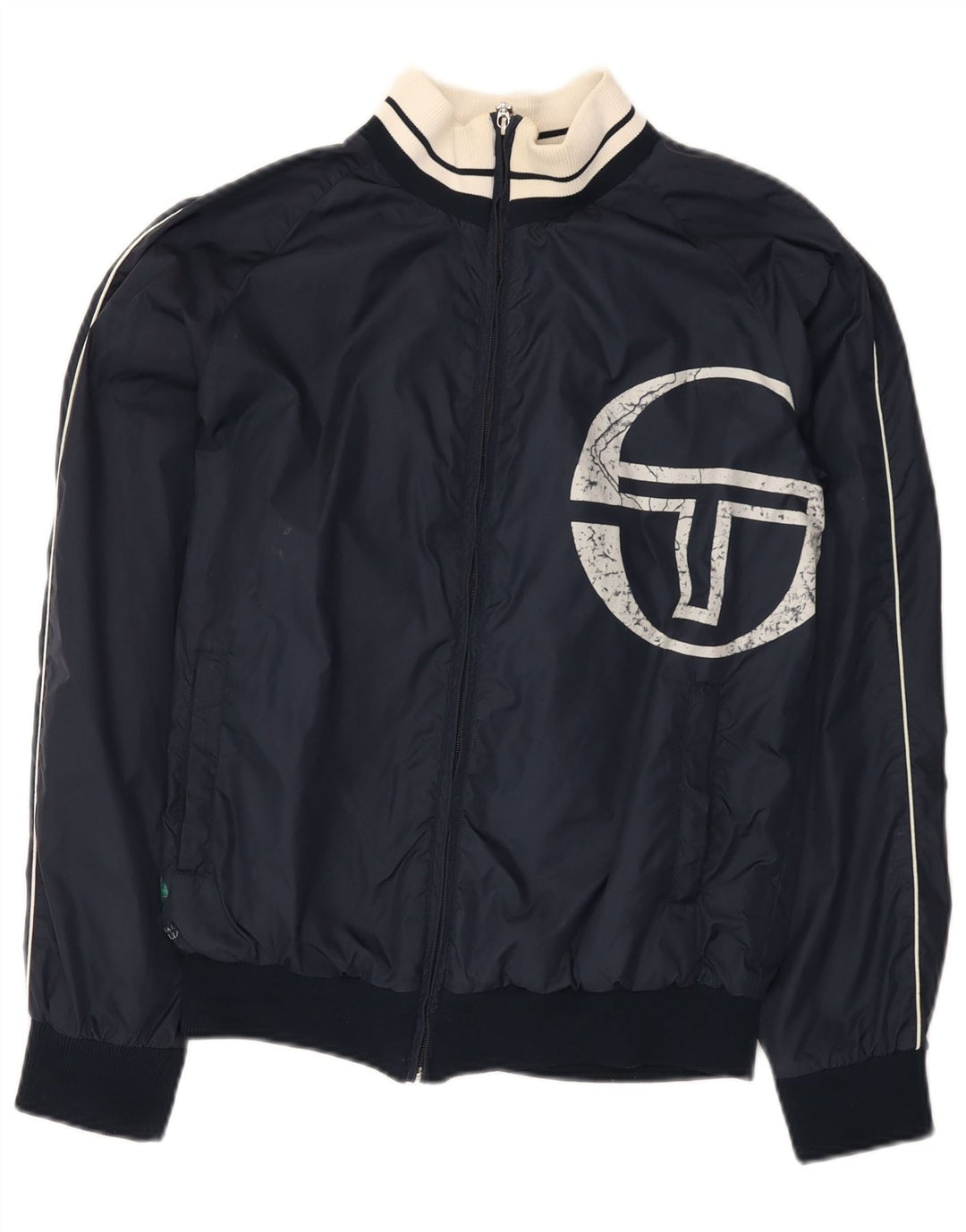 Sergio Tacchini Trening grafic pentru bărbați Jachetă de top, mică, albastru bleumarin din poliamidă