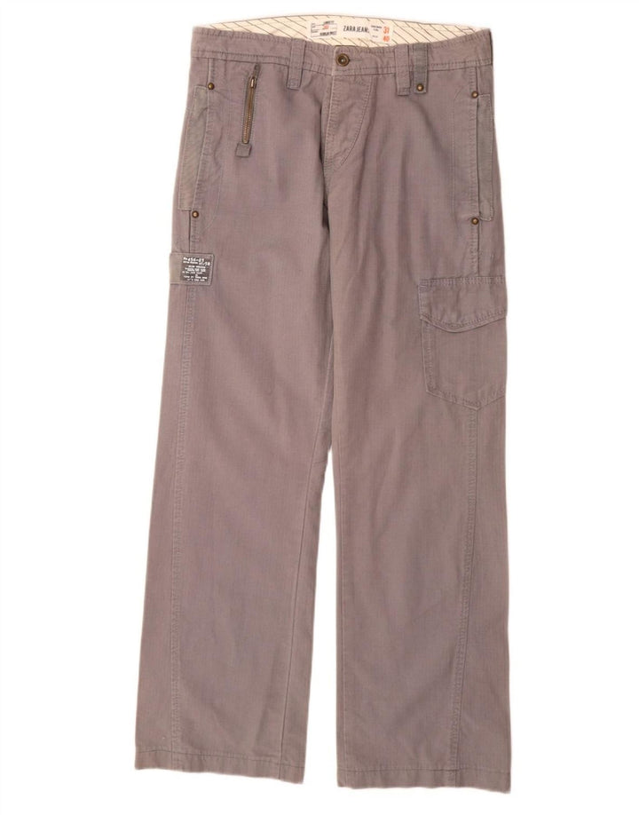 Pantaloni cargo drepti pentru bărbați Zara EU 40 Mediu L31 L31 Gri