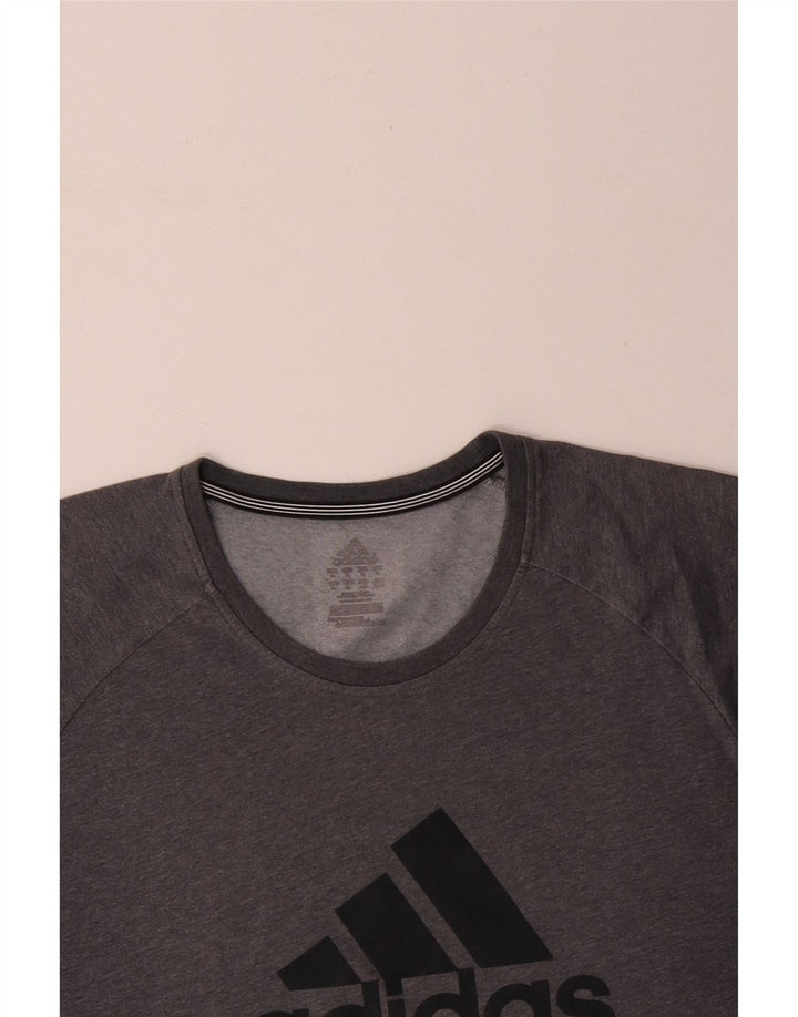 Tricou grafic ADIDAS Climalite pentru bărbați Top XL poliester gri