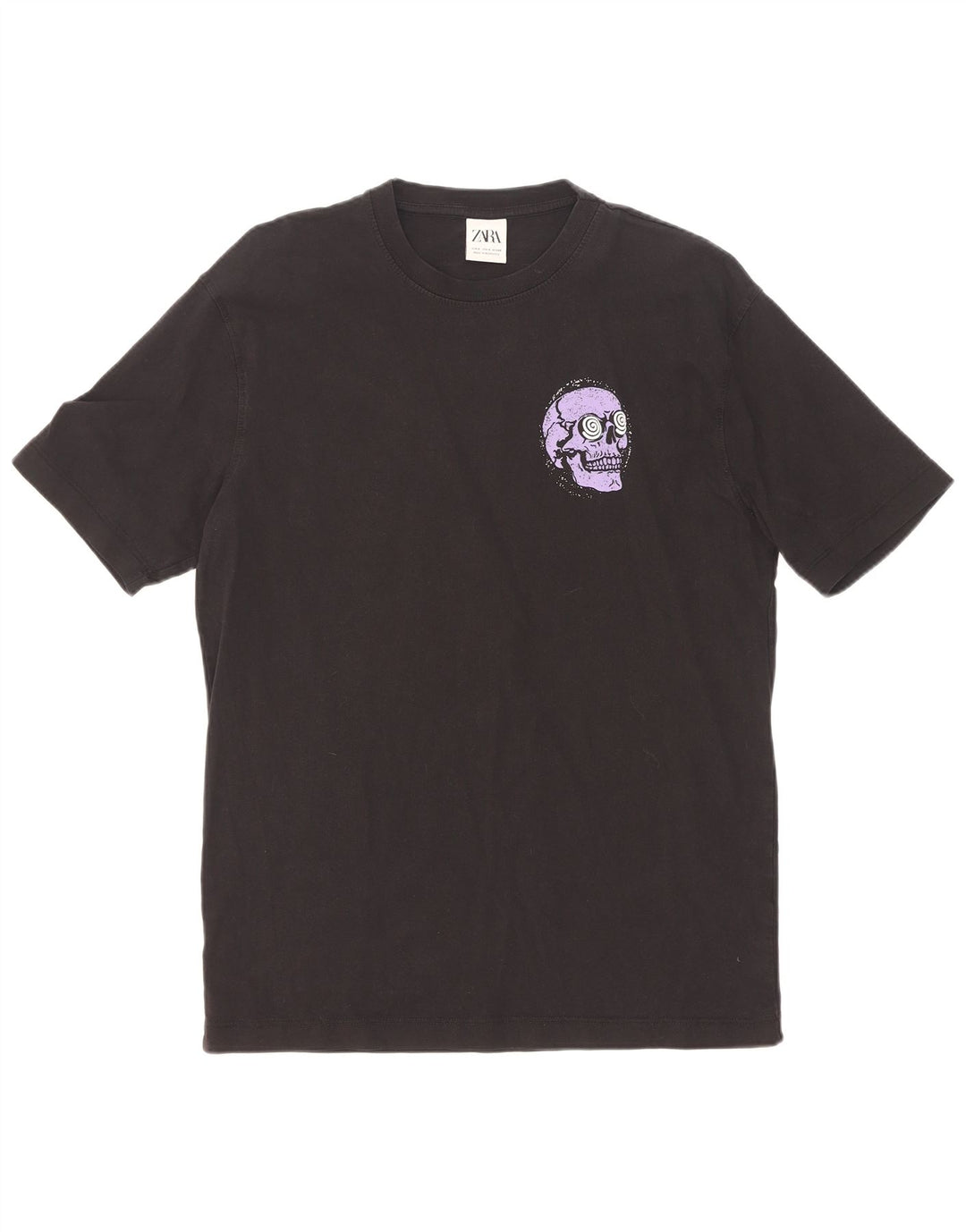 Tricou grafic pentru bărbați Zara Top mic, negru, bumbac