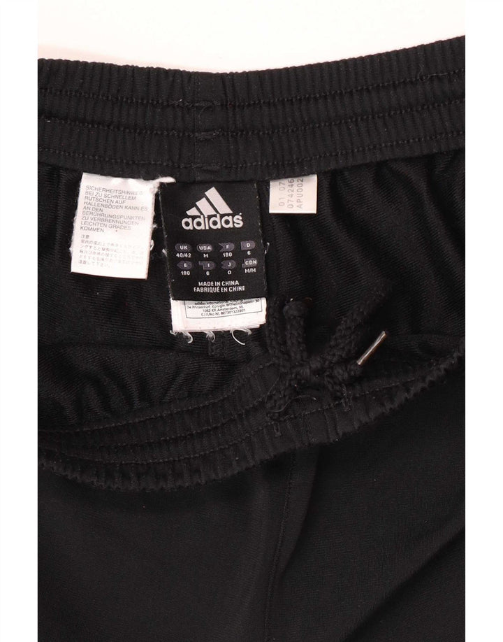 Pantaloni de trening Adidas pentru bărbați, negru mediu, poliester bloc de culoare