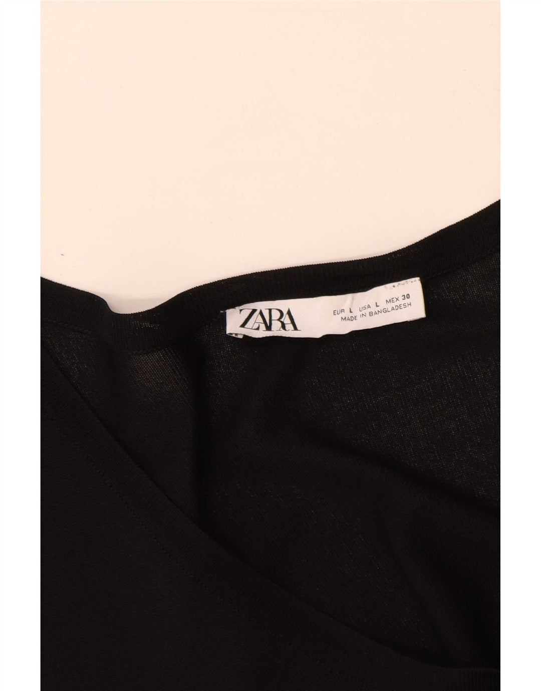 Tricou supradimensionat pentru femei Zara UK 16 Large Negru