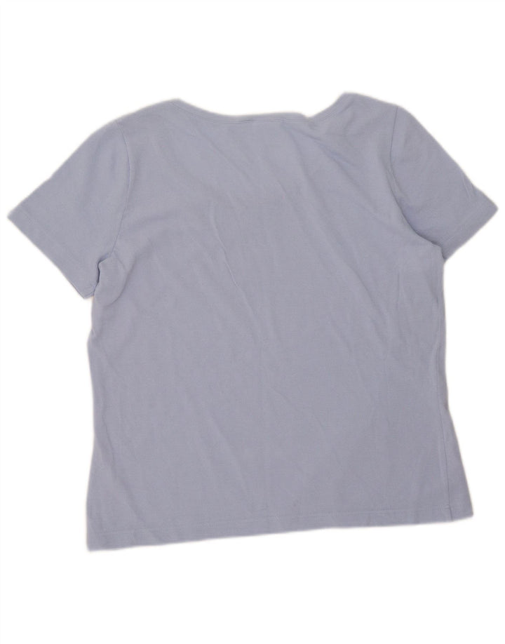 Tricou Lacoste Femei Top Marimea 44 Mare Bumbac Albastru