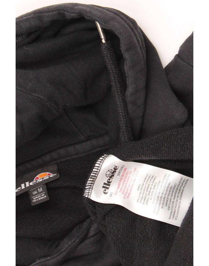 Pulover cu glugă cu grafic pentru bărbați Ellesse, bumbac mediu negru