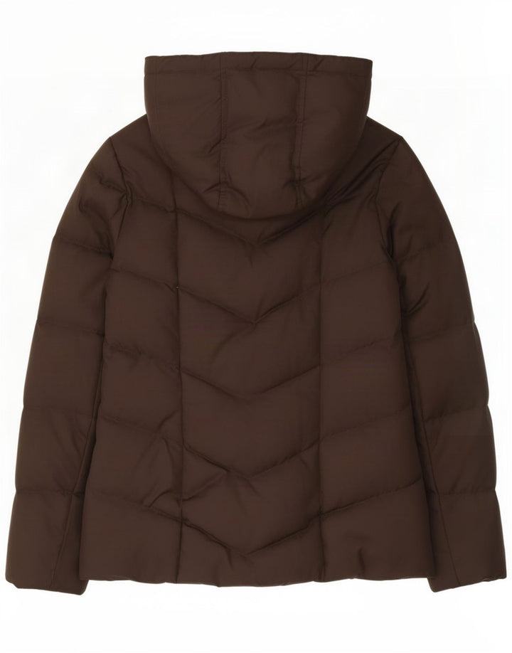 Jachetă căptușită cu glugă pentru femei Tommy Hilfiger UK 10 Poliester maro mic